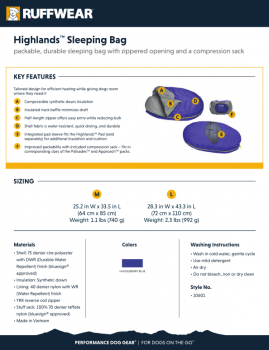 Ruffwear Higlands Sleeping Bed Gr.L